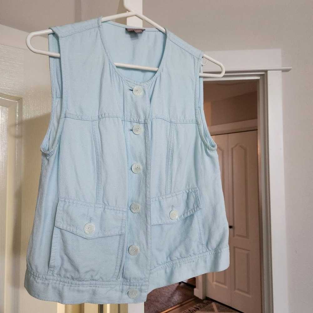 J Jill Vintage 90s button-up Tank Vest - image 1