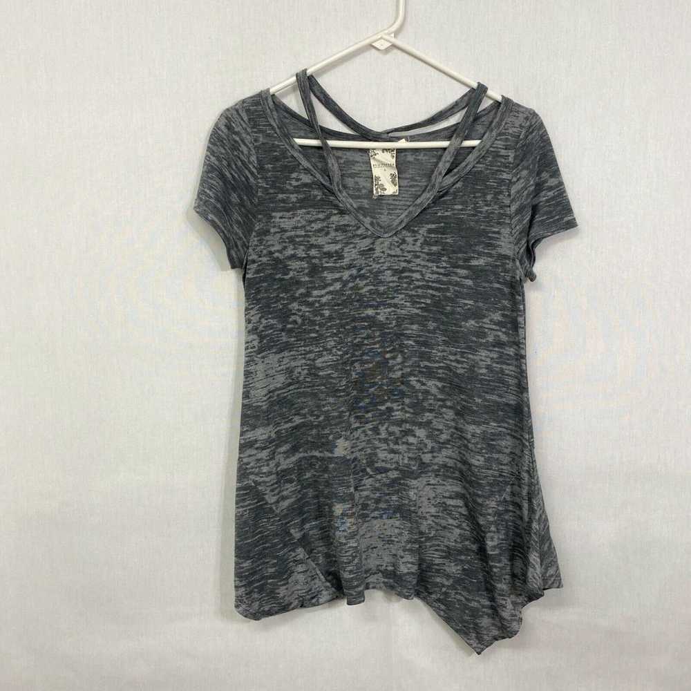 Vintage Blu Pepper Womens Gray Stretch V Neck Ass… - image 1