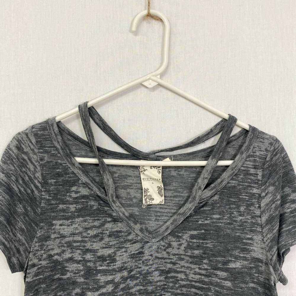 Vintage Blu Pepper Womens Gray Stretch V Neck Ass… - image 2