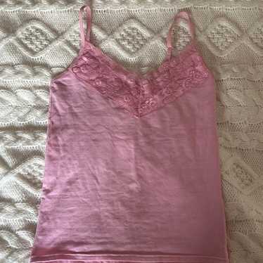 Vintage Pink Lace Tank - image 1