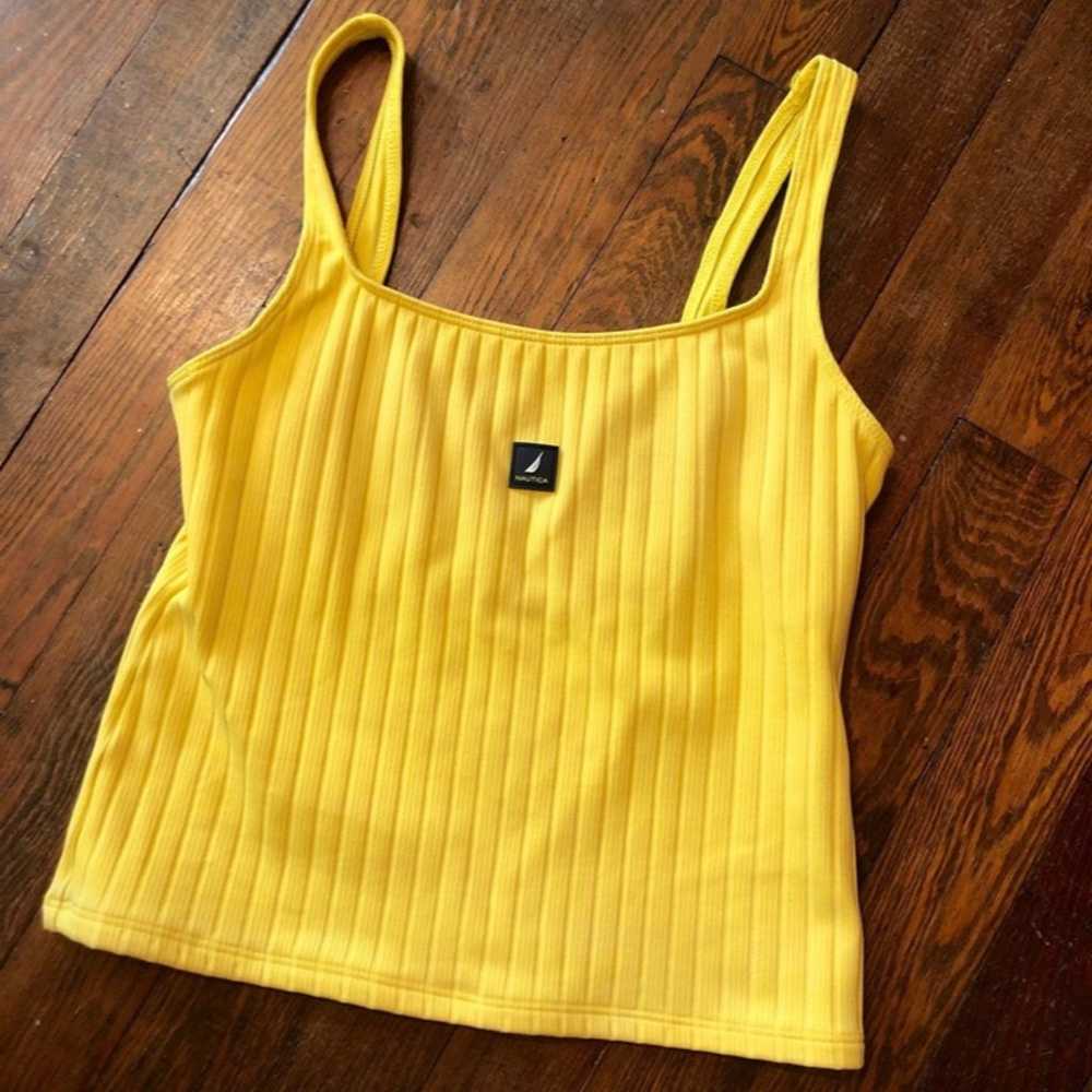 Vintage 90s Y2k Nautica Yellow Tank top - image 1