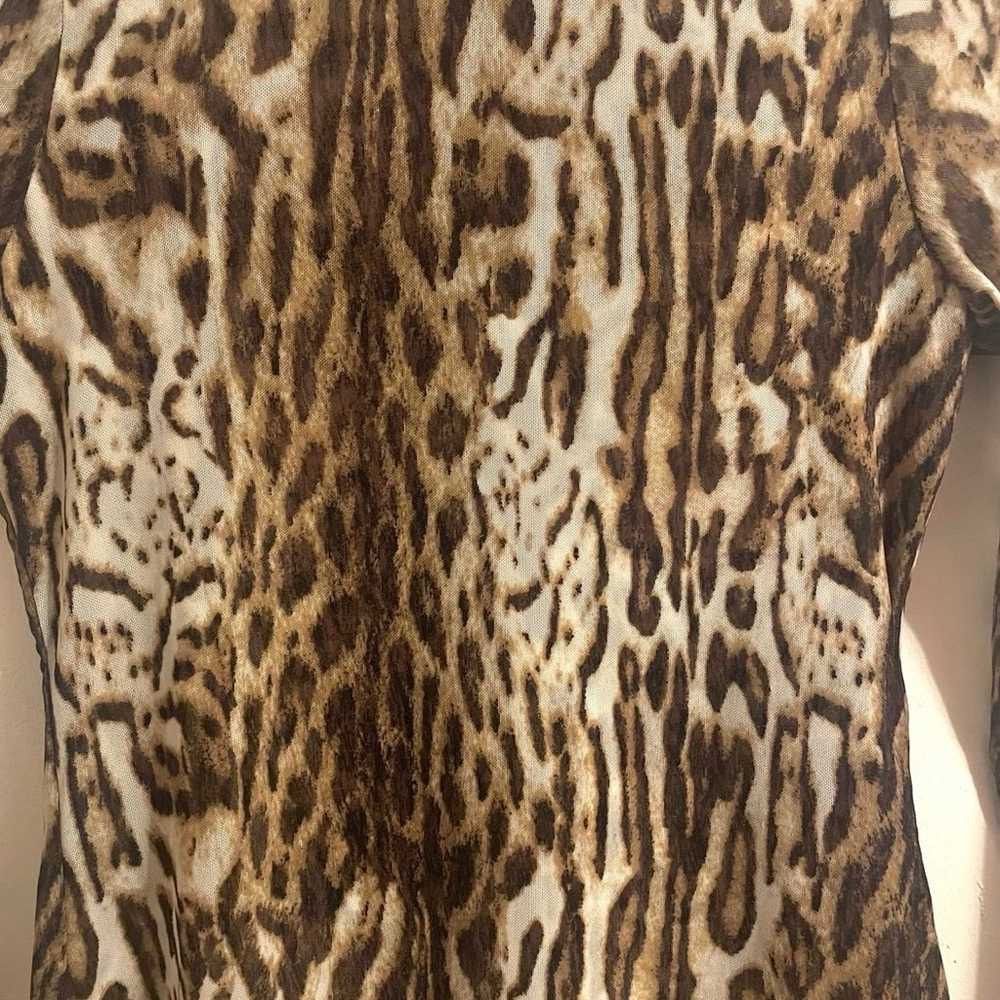 Leopard Print Mesh Top - image 2