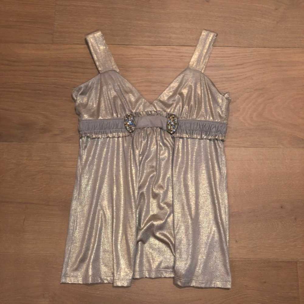 Vintage metallic Gold top - image 2