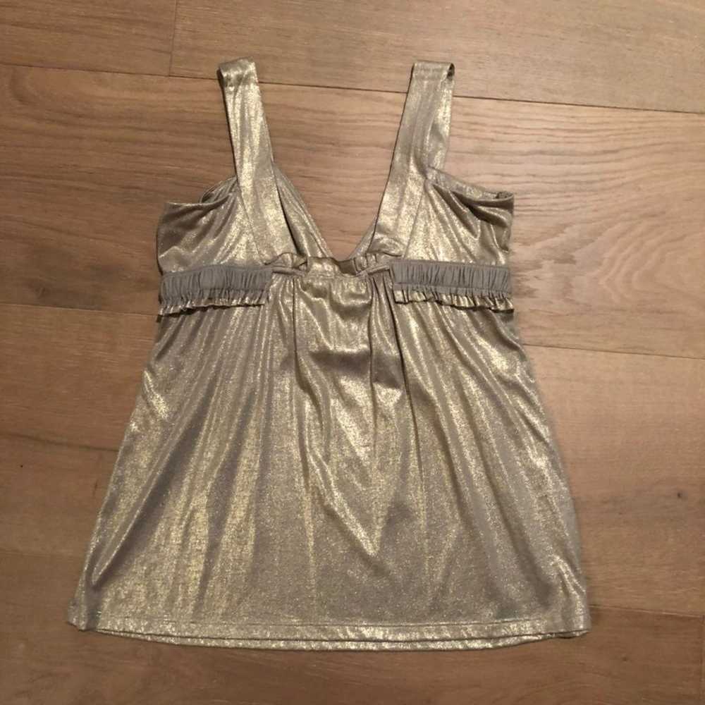 Vintage metallic Gold top - image 4