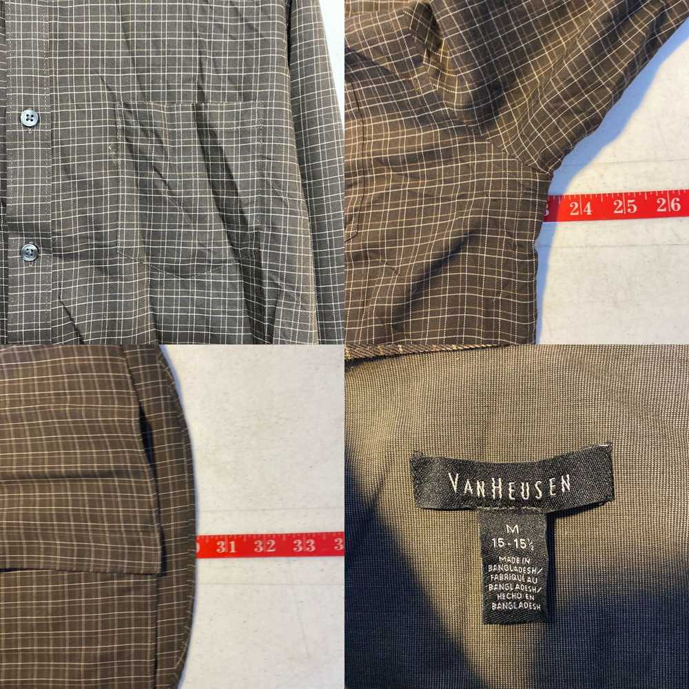 Van Heusen Van Heusen Mens Brown Checks Long Slee… - image 4