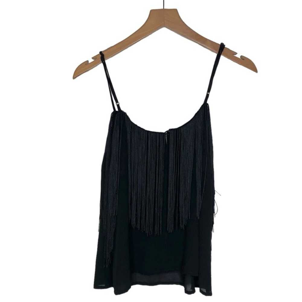 Wet Seal Vintage Y2K Black Fringe Tank Top Women’… - image 2