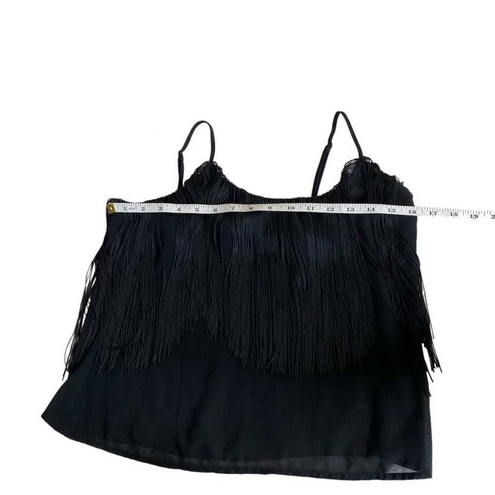 Wet Seal Vintage Y2K Black Fringe Tank Top Women’… - image 5