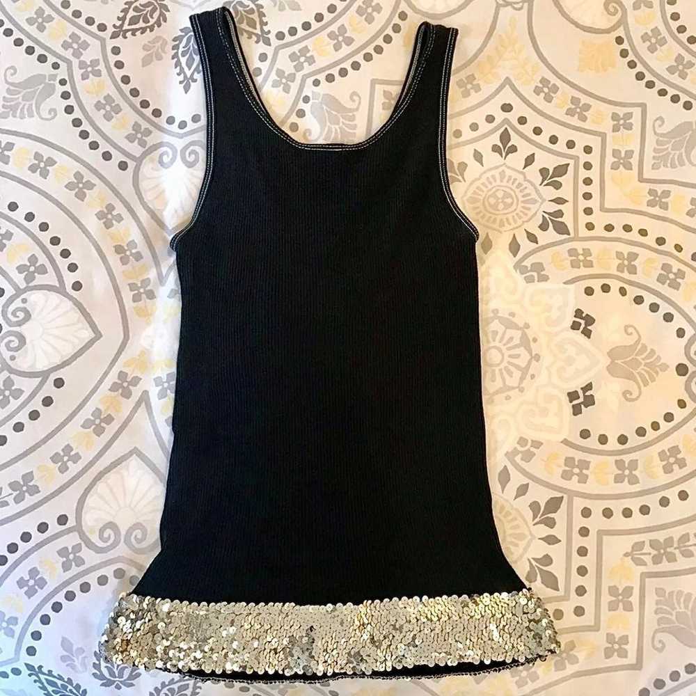 4 Tops for $25-Designer Vintage 90s Black Embelli… - image 10