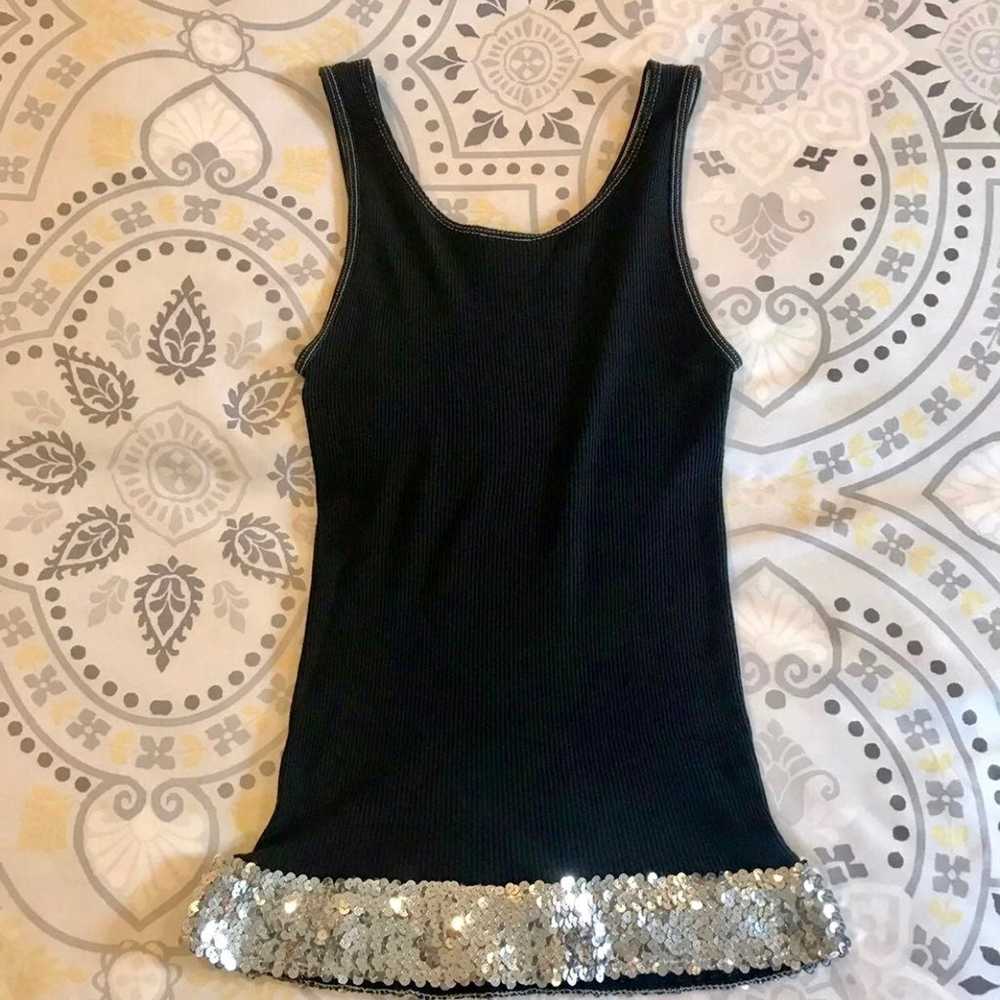 4 Tops for $25-Designer Vintage 90s Black Embelli… - image 11