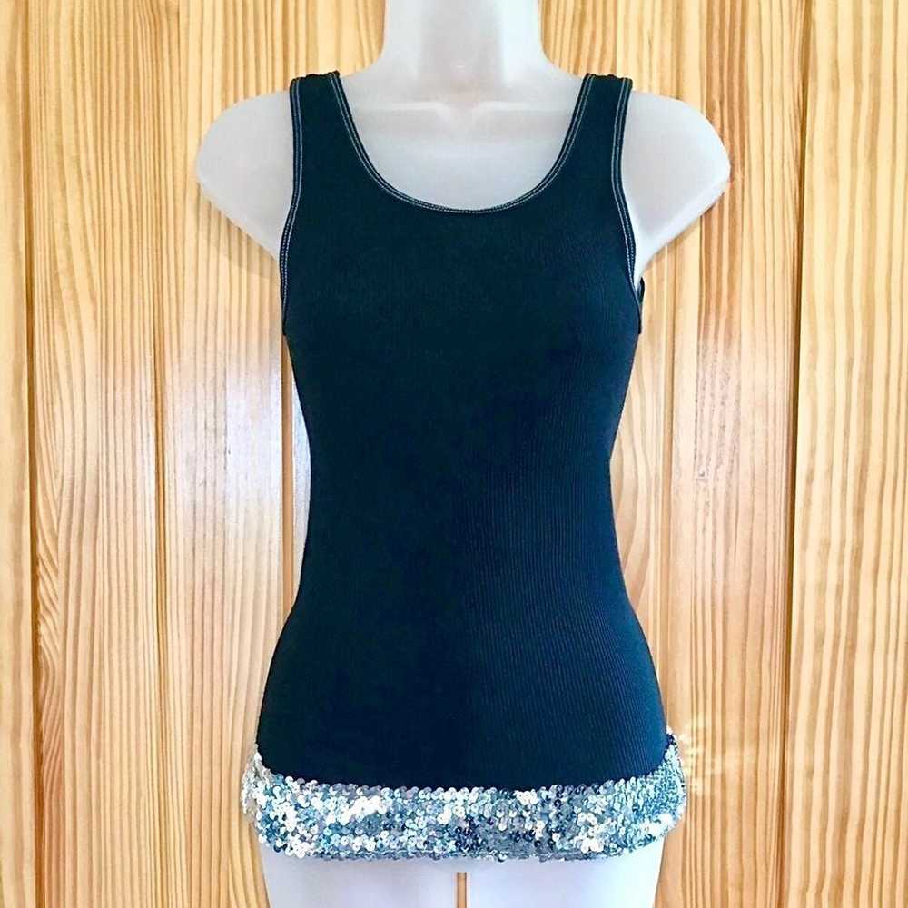 4 Tops for $25-Designer Vintage 90s Black Embelli… - image 1