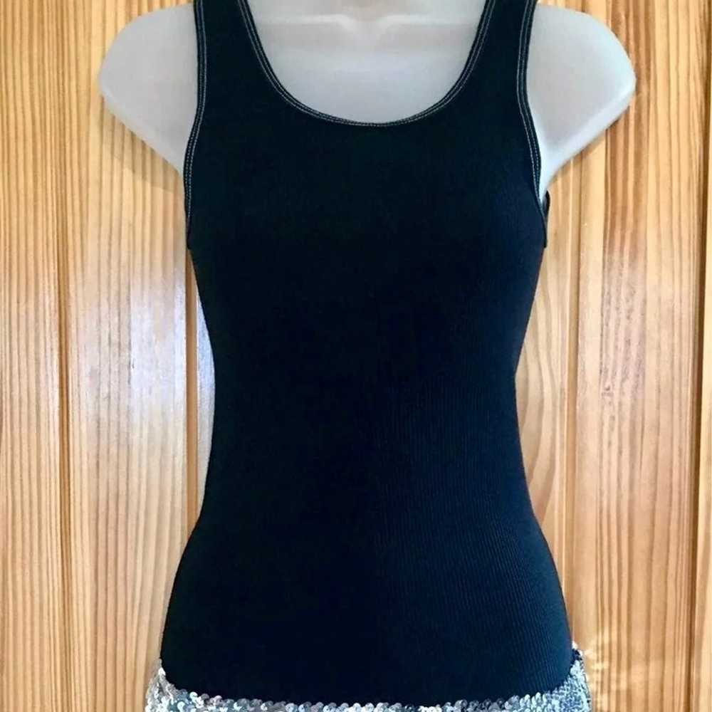 4 Tops for $25-Designer Vintage 90s Black Embelli… - image 2