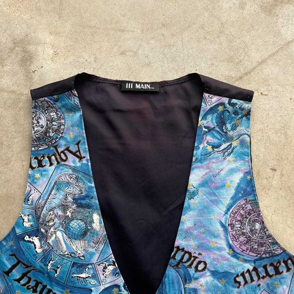 Vintage 90s Astrology Zodiac Patterned Vest - image 2