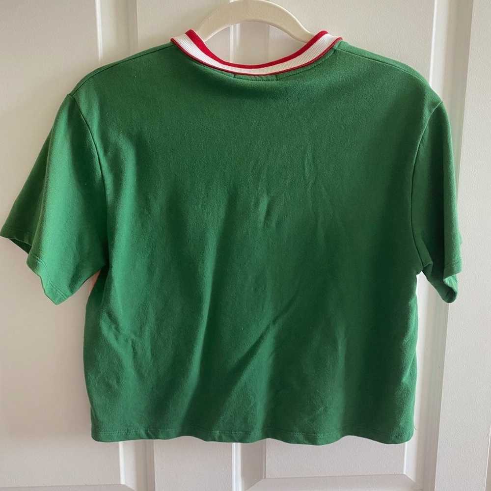 Bershka green T-shirt- Only wear once - image 2