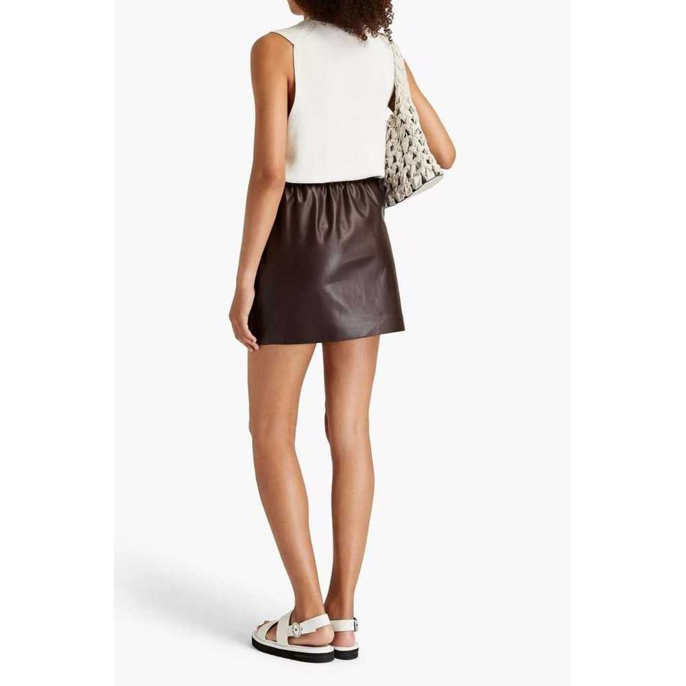 Theory Vegan leather mini skirt - image 4