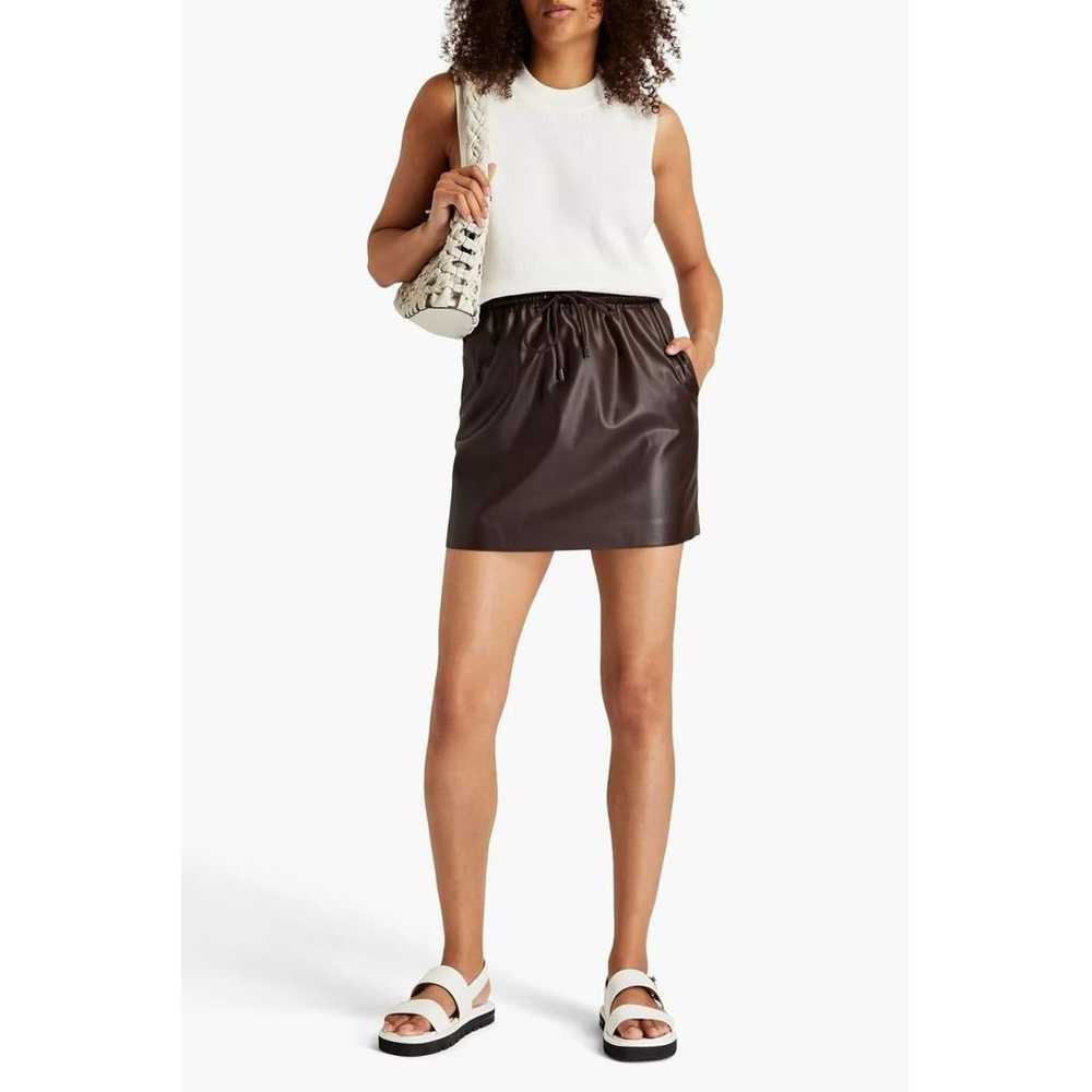 Theory Vegan leather mini skirt - image 8