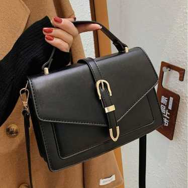 Handle buckle satchel bag, band bag, shoulder bag… - image 1