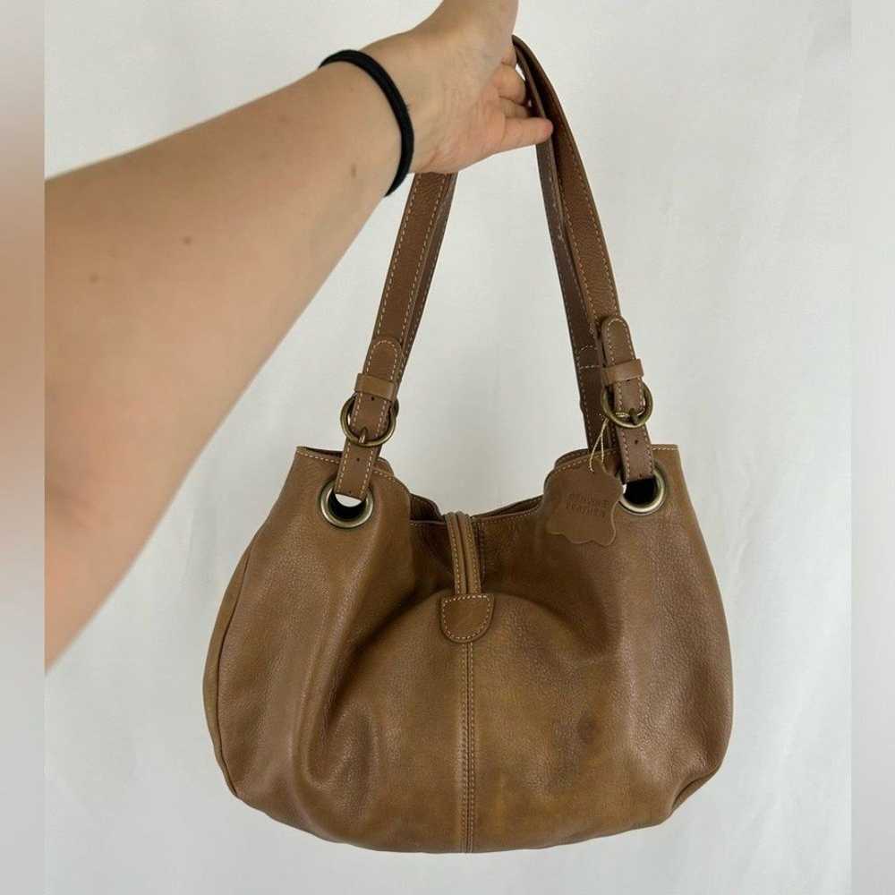 Vintage Y2K Luce Brown Genuine Leather Shoulder B… - image 2