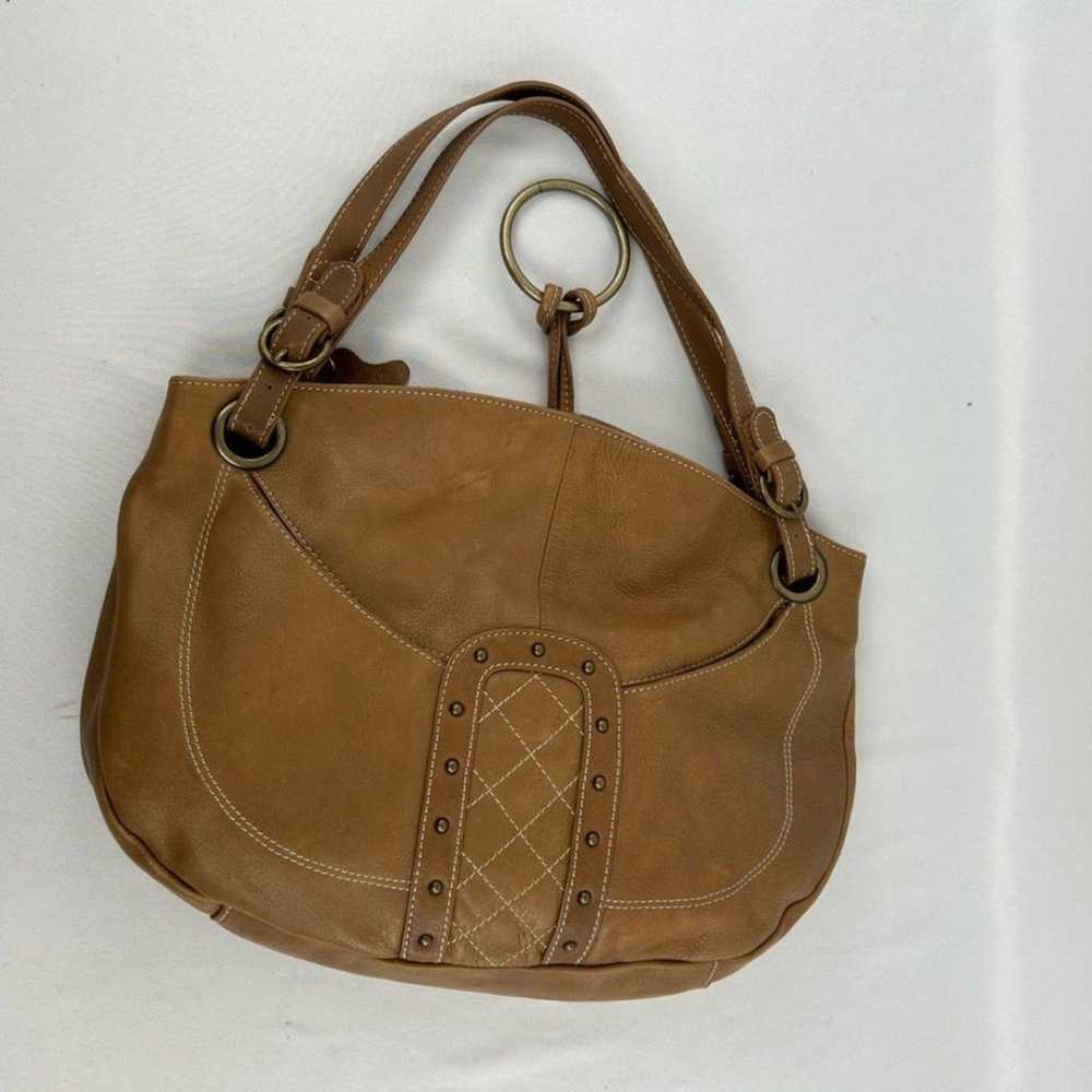 Vintage Y2K Luce Brown Genuine Leather Shoulder B… - image 3