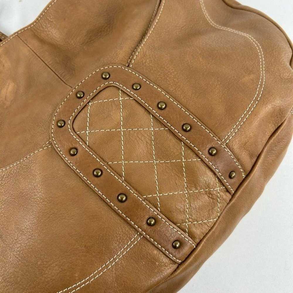 Vintage Y2K Luce Brown Genuine Leather Shoulder B… - image 8