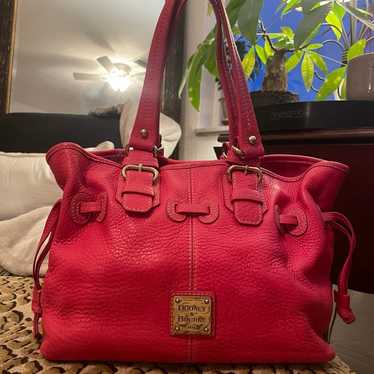 Dooney & Bourke Vintage Fushia Small Chiara Shoul… - image 1