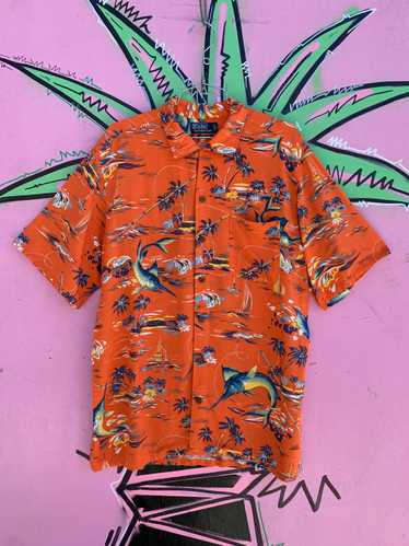 MARLIN FISHING SCENE HAWAIIAN SHIRT