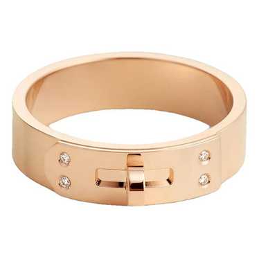 Hermès Kelly pink gold ring