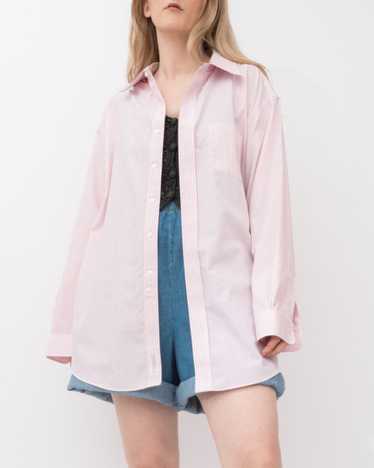 Vintage Pink + White Striped Boyfriend Shirt (S-L) - image 1