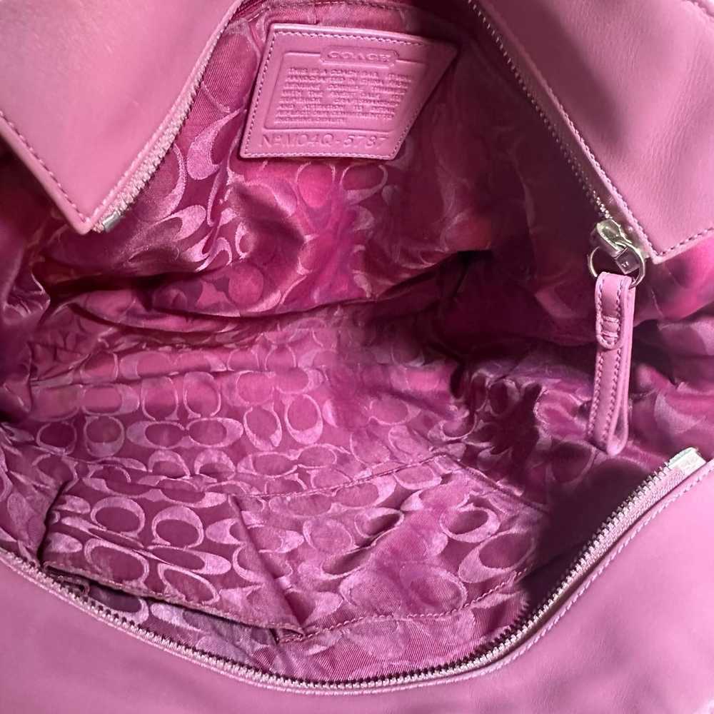 Coach #M04Q-5787 2 tone Pink leather tote handbag… - image 10