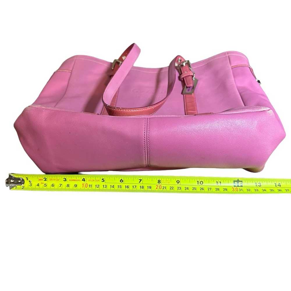 Coach #M04Q-5787 2 tone Pink leather tote handbag… - image 11