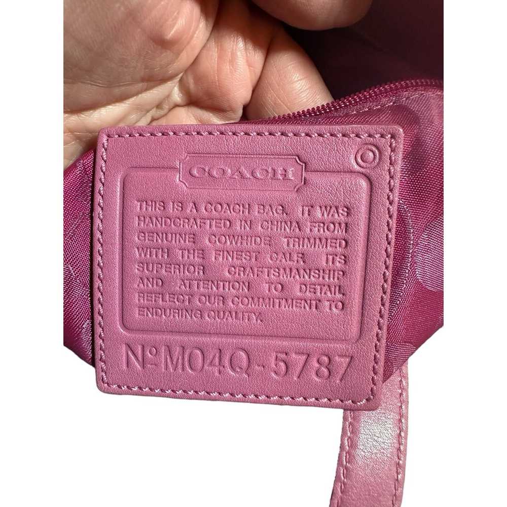 Coach #M04Q-5787 2 tone Pink leather tote handbag… - image 4