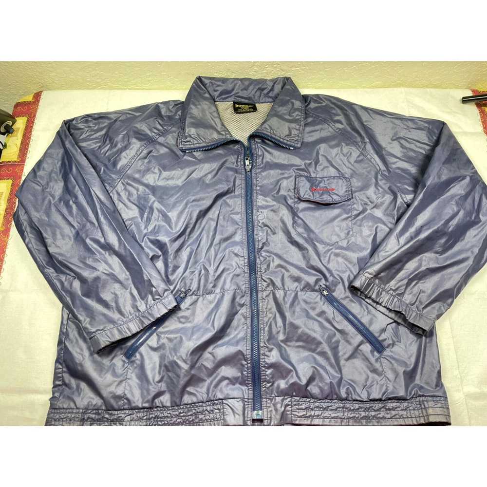 Dunlop Vintage Blue Dunlop Windbreaker Extra Larg… - image 2