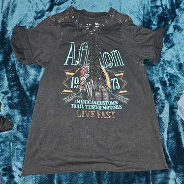 *Vintage flowy affliction shirt - image 1