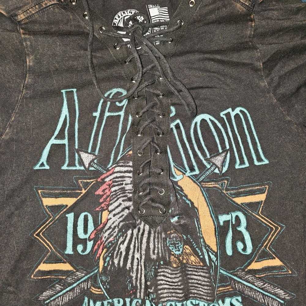 *Vintage flowy affliction shirt - image 2