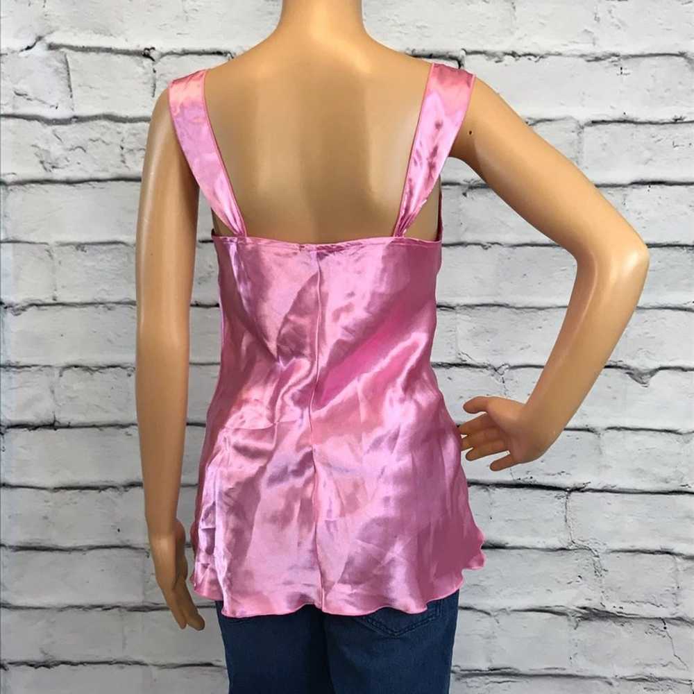 Vintage Y2K Pink Satin Lace Cami Top - image 5