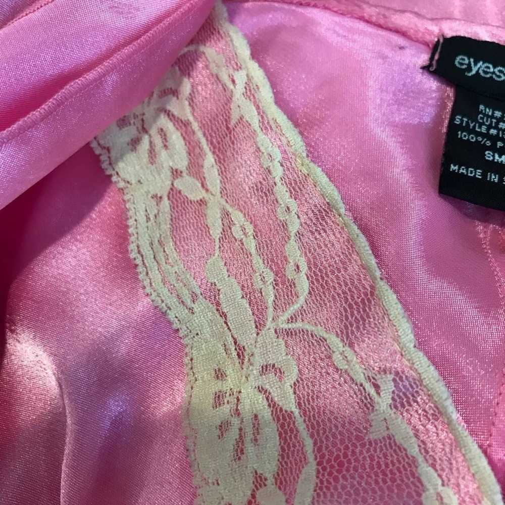 Vintage Y2K Pink Satin Lace Cami Top - image 8