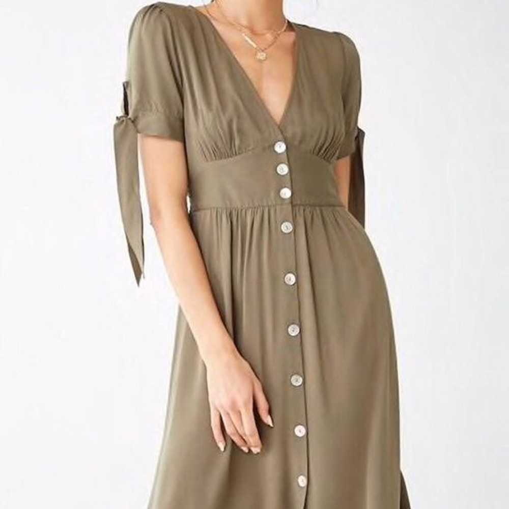 FOREVER 21 OLIVE ARMY GREEN DRESS - image 1