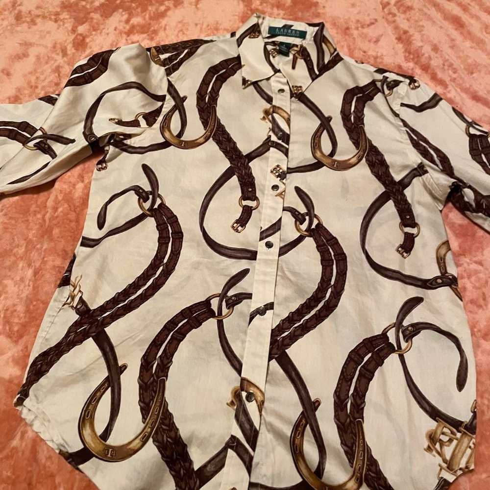 Vintage Lauren Ralph Lauren equestrian shirt - image 1