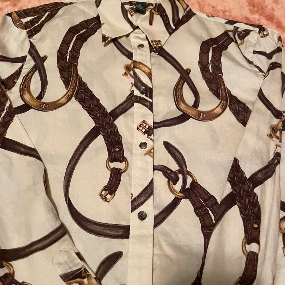 Vintage Lauren Ralph Lauren equestrian shirt - image 3