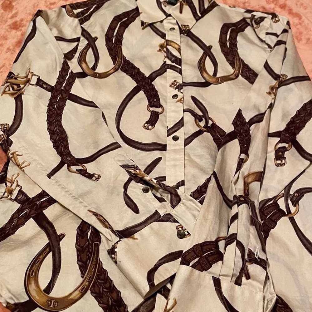 Vintage Lauren Ralph Lauren equestrian shirt - image 4