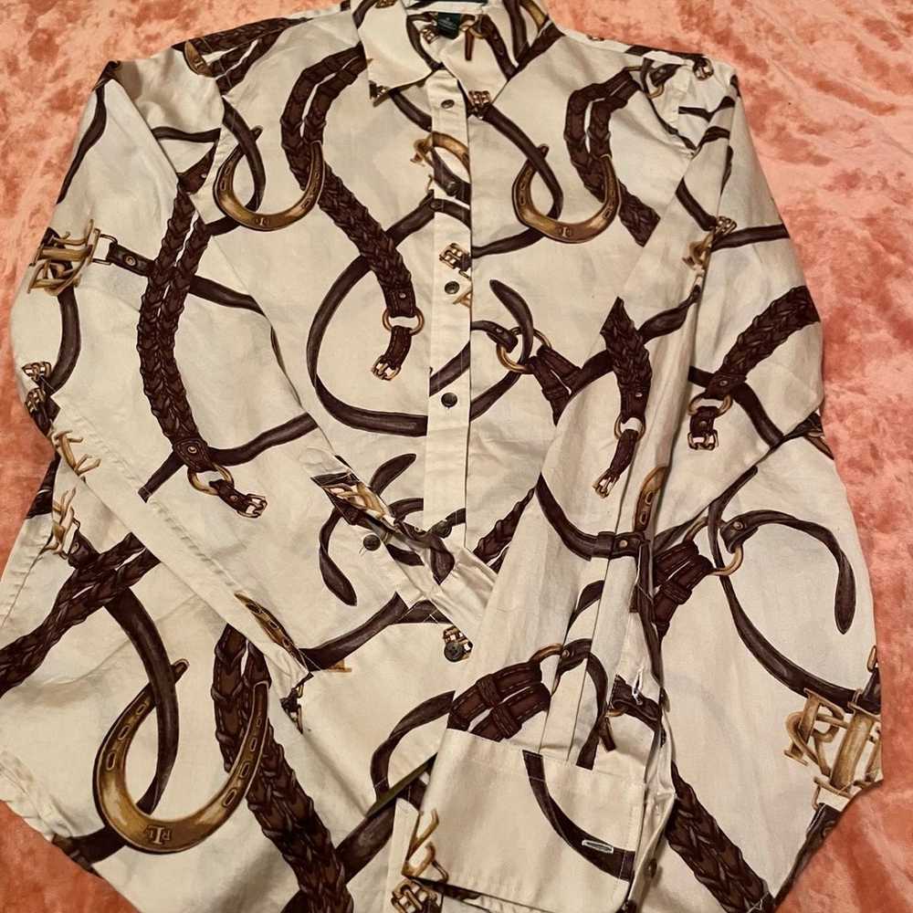 Vintage Lauren Ralph Lauren equestrian shirt - image 5