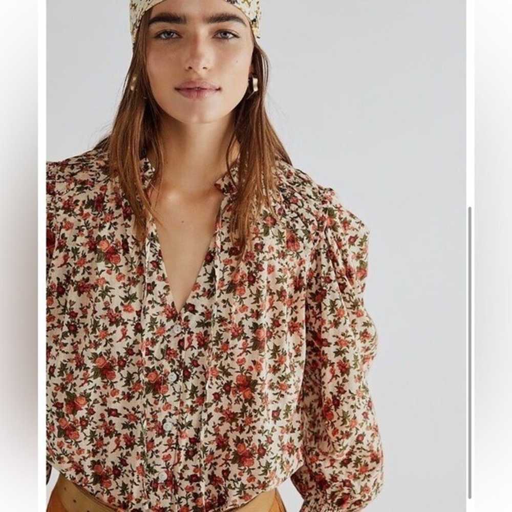 FREE PEOPLE • Meant To Be Blouse in Vintage Combo - image 2