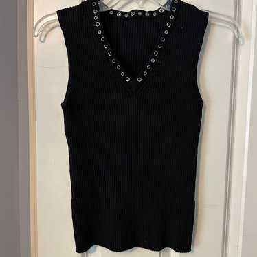 Vintage Cache black Ribbed Sleeveless sweater