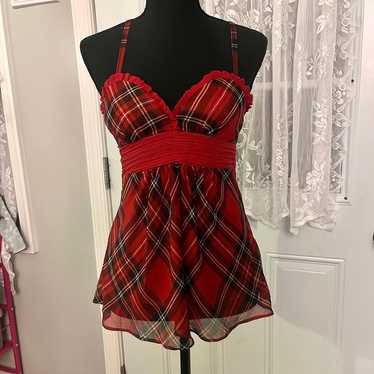 plaid babydoll top - image 1