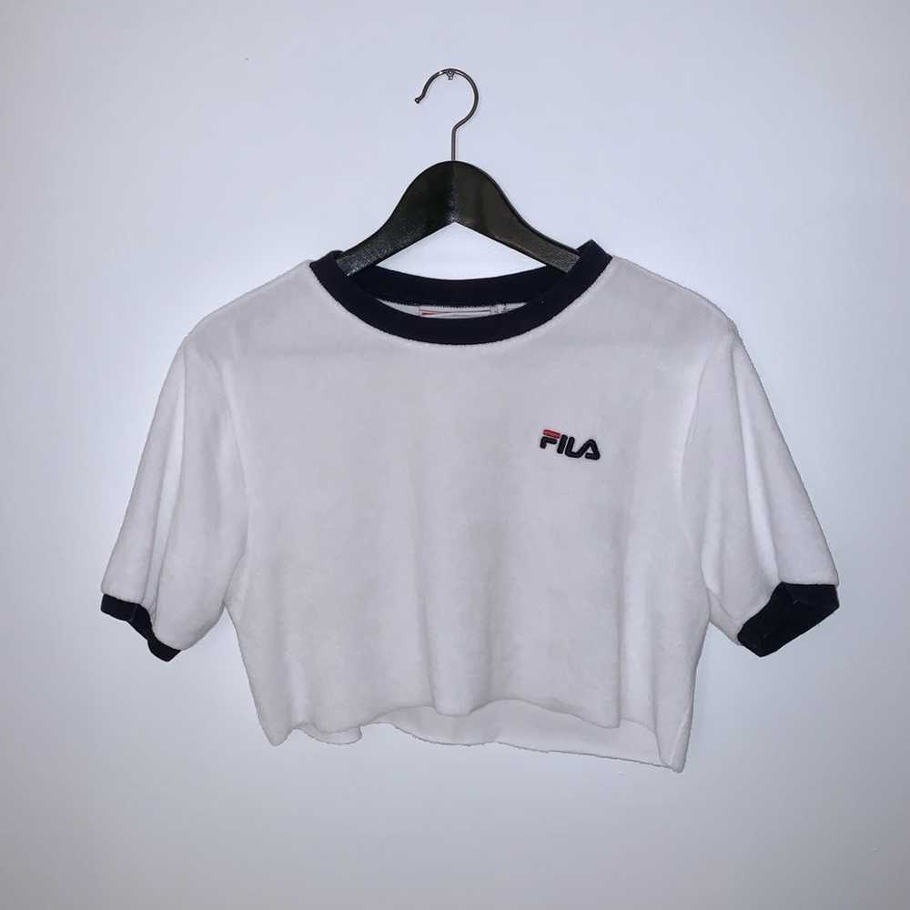 FILA cropped terry cloth T Shirt - image 1