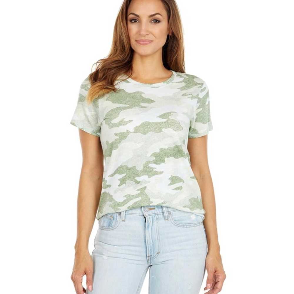 Lucky Brand Pink Camo Graphic Jersey T-shirt Blou… - image 3