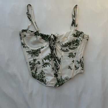 Pitaya Tic Toc Green Floral Corset