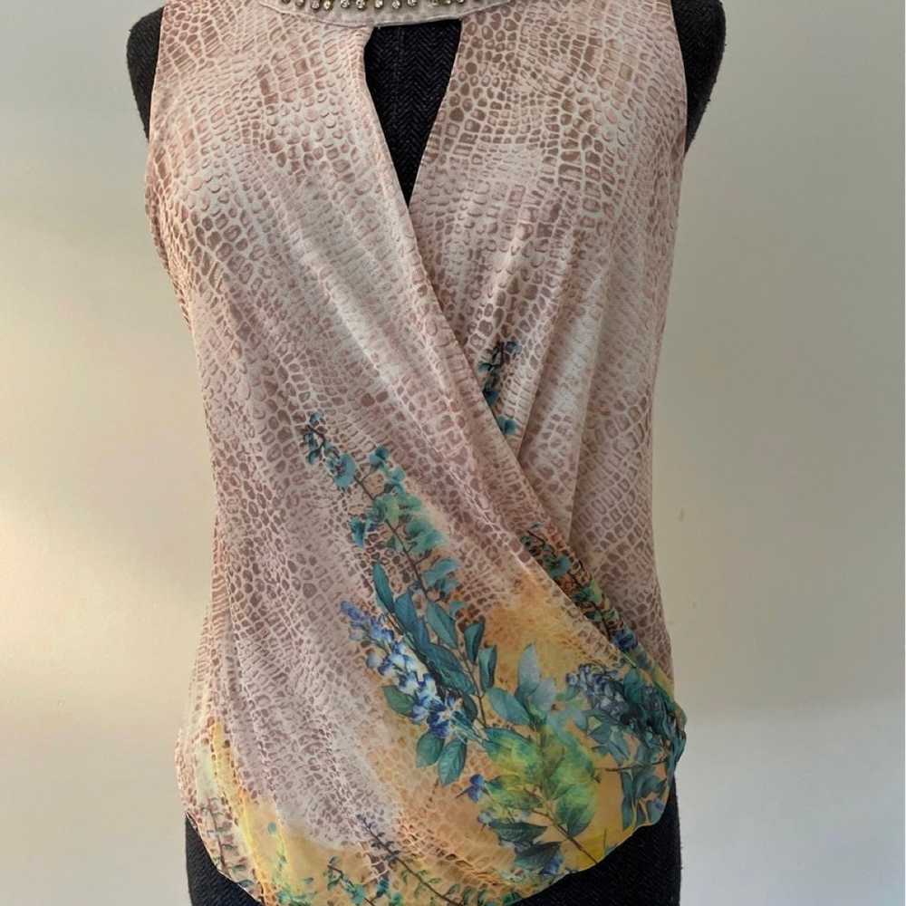 Bebe wrap blouse size S - image 3