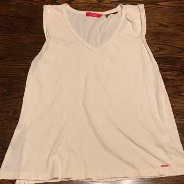 NWT! n:PHILANTHROPY White Distressed Racerback buy Tank Top. Size S