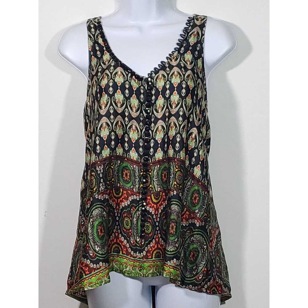 Sundance Small Silk Boho Sleeveless Racerback Pai… - image 1