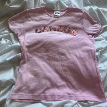 Vintage y2k pink Canada baby tee brand new condit… - image 1